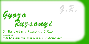 gyozo ruzsonyi business card