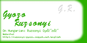 gyozo ruzsonyi business card